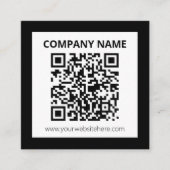 Bewerkbare QR-code en eenvoudig  ontwerp Informatiekaartje (Voorkant)