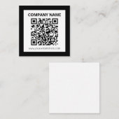 Bewerkbare QR-code en eenvoudig  ontwerp Informatiekaartje (Voorkant / Achterkant)
