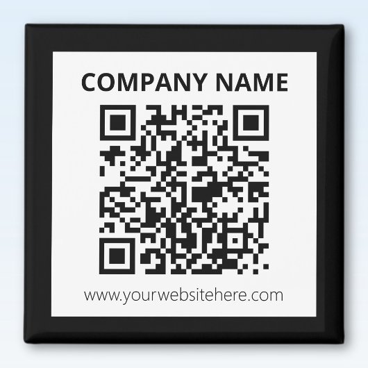 Bewerkbare QR-code en eenvoudig  ontwerp Magneet