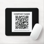 Bewerkbare QR-code en eenvoudig  ontwerp Muismat (Met muis)