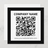 Bewerkbare QR-code en eenvoudig  ontwerp Notitiekaartje (Voorkant / Achterkant)