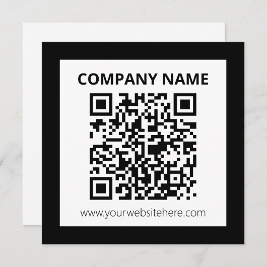 Bewerkbare QR-code en eenvoudig  ontwerp Notitiekaartje (Voorkant / Achterkant)