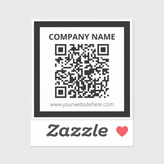 Bewerkbare QR-code en eenvoudig  ontwerp Sticker (Vel)