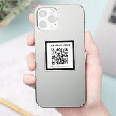 Bewerkbare QR-code en eenvoudig  ontwerp Sticker (Telefoon)