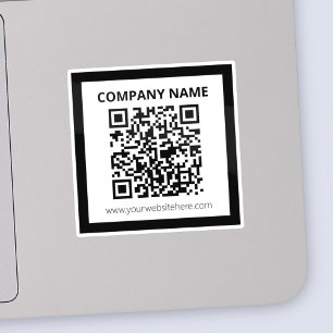 Bewerkbare QR-code en eenvoudig ontwerp Sticker