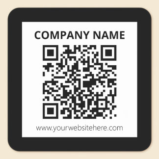 Bewerkbare QR-code en eenvoudig ontwerp Vierkante Sticker