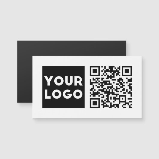 Bewerkbare QR-code en uw zakelijke Logo of Afbeeld (Voorkant / Achterkant)