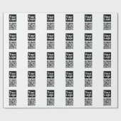 Bewerkbare QR-code en uw zakelijke Logo of Afbeeld Cadeaupapier (Vlak)
