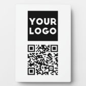 Bewerkbare QR-code en uw zakelijke Logo of Afbeeld Fotoplaat (voorkant)