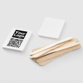 Bewerkbare QR-code en uw zakelijke Logo of Afbeeld Handwaaier (Niet-gemonteerd)