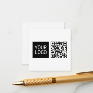 Bewerkbare QR-code en uw zakelijke Logo of Afbeeld Informatiekaartje