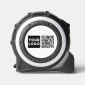 Bewerkbare QR-code en uw zakelijke Logo of Afbeeld Rolmaat (Voorkant)