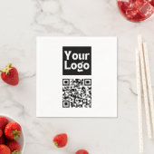 Bewerkbare QR-code en uw zakelijke Logo of Afbeeld Servet (Insitu)