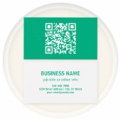 Bewerkbare QR-code Genereer uw eigen |  Teal Groen Visitekaartje