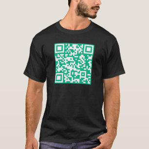 Bewerkbare QR-code genereert uw eigen Blauwgroen T-shirt