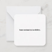 Bewerkbare QR-code Zwart & Wit Retro Moderne Stijl Notitiekaartje (Achterkant)