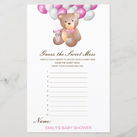 Bewerkbare Raad de Sweet Mess, Dirty Diaper (Voorkant)