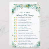 Bewerkbare raad wie, Baby shower van mama of papa (Voorkant / Achterkant)