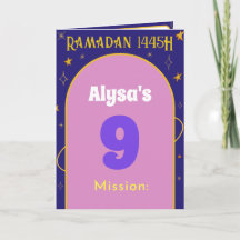 Bewerkbare Ramadan en Eid Activity Mission Kaart
