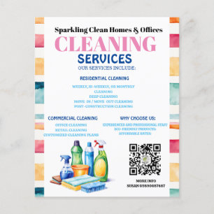 bewerkbare reinigingsservice Flyer