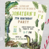 Bewerkbare Reptile Birthday Invitation Sjabloon Kaart