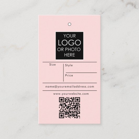 Bewerkbare Retail Prijs Label Kleding Swing Labels (Voorkant)