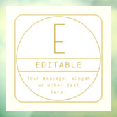 Bewerkbare Retro-moderne ontwerp sjabloon goud en  Raamsticker (Vel 3)