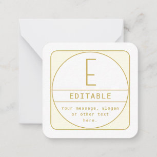 Bewerkbare Retro-moderne ontwerp sjabloon Goud & W