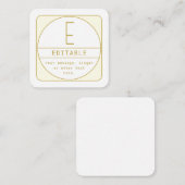 Bewerkbare Retro-moderne ontwerp sjabloon Goud & W (Voorkant / Achterkant)