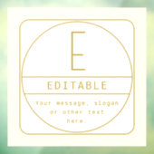 Bewerkbare Retro-moderne ontwerp sjabloon Goud & W Raamsticker (Vel 3)