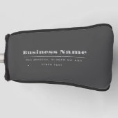 Bewerkbare retro-moderne tekst Sjabloon | Donker g Golfheadcover (Voorkant)