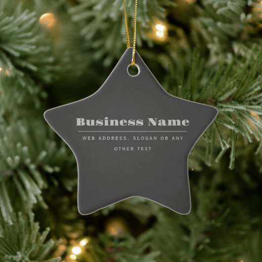 Bewerkbare retro-moderne tekst Sjabloon | Donker g Keramisch Ornament (Boom)