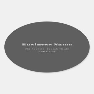 Bewerkbare retro-moderne tekst Sjabloon   Donker g Ovale Sticker