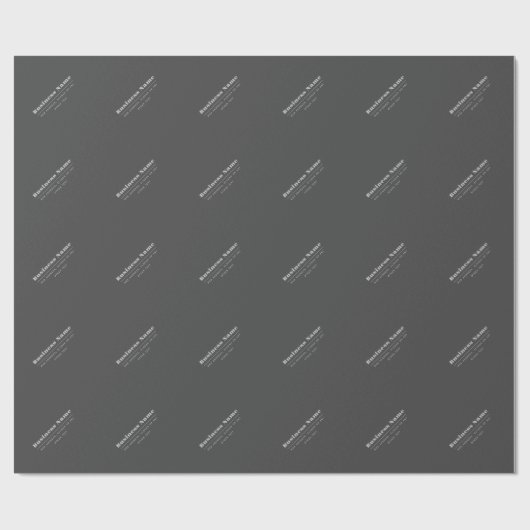 Bewerkbare Retro-Moderne Tekst Sjabloon | Donkergr Cadeaupapier (Vlak)