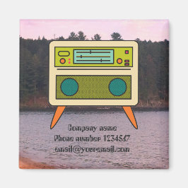 Bewerkbare Retro Radio Magnet voor Branding Magneet