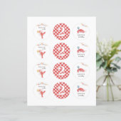Bewerkbare Rivierkreeft Cupcake Toppers (Staand voorkant)