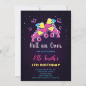 Bewerkbare Roller Schaats Party Uitnodigen voor Me Kaart (Voorkant)