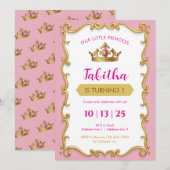 Bewerkbare Royal Ball Princess verjaardagsuitnodig Kaart (Voorkant / Achterkant)