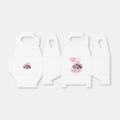 Bewerkbare roze ATV fiets verjaardag Bedankdoosjes (Uitgevouwen)