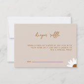 Bewerkbare roze Boho baby shower luierloterij (Voorkant)