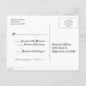 Bewerkbare RSVP Holiday Blue White Pine Briefkaart (Achterkant)