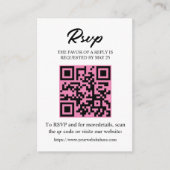 Bewerkbare RSVP-kaart met QR-code, uitnodigingsinz Informatiekaartje (Voorkant)