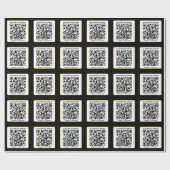 Bewerkbare, scanbare QR-code + uw bedrijfsnaam Cadeaupapier (Vlak)