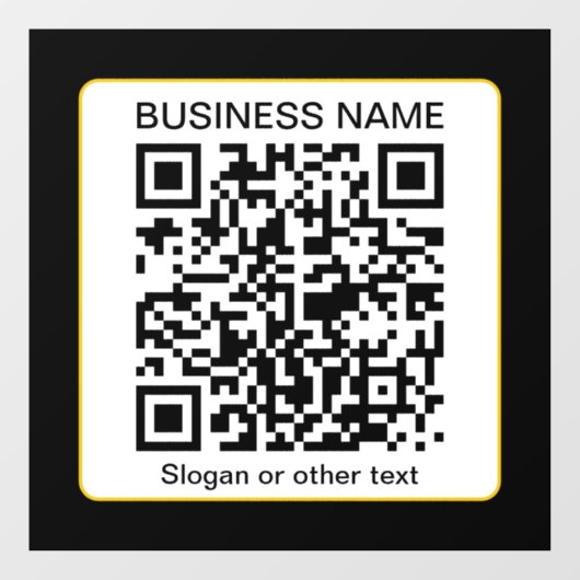 Bewerkbare scanbare QR-code + uw bedrijfsnaam Raamsticker (Vel)
