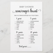 Bewerkbare Scavenger Hunt Baby shower spel (Voorkant)