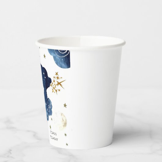 Bewerkbare Schattigee Dragon Birthday Papieren Bekers (Links)