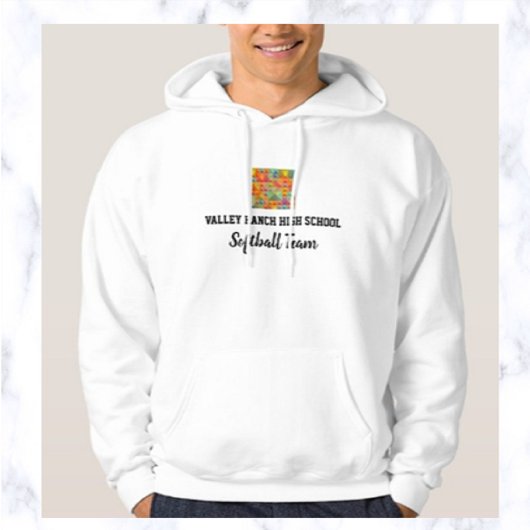 Bewerkbare school of bedrijfsteam hoodie