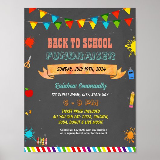 Bewerkbare School Open Huis Flyer Poster (Voorkant)