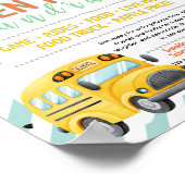 Bewerkbare schoolbus fondsenwervingsflyer poster (Hoek)