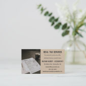 Bewerkbare services voor belastingvoorbereiding visitekaartje (Staand voorkant)